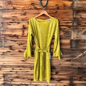 VICKY TIEL | NWT Lime Green Sequin Dress S